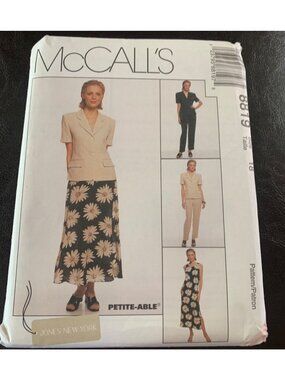 McCall's Misses Coat Dress Pant Skirt Sewing Pattern Size 18 8819 Uncut